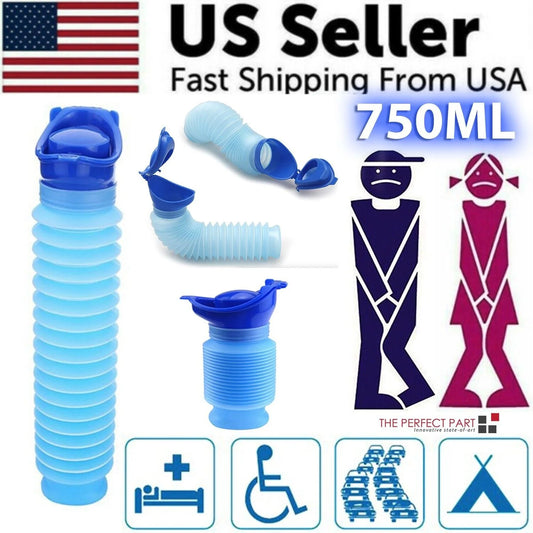 Unisex Portable Urinal Travel Camping Car Toilet Pee Bottle Emergency Kit