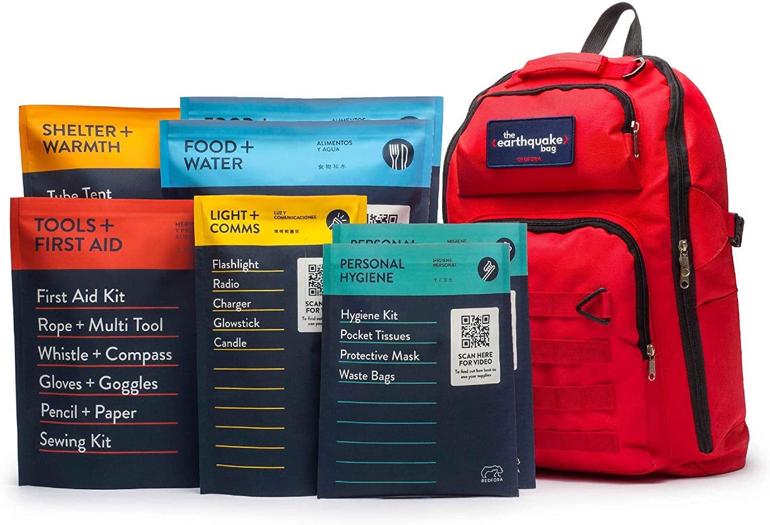 Complete 3-Day Emergency Kit - Earthquake, Hurricane, Wildfire, Flood & Disaster Preparedness Bag