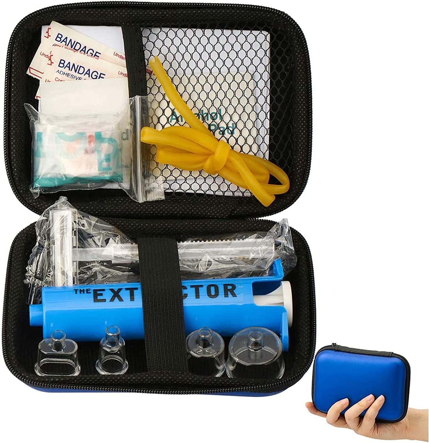 Snake Bite & Bee Sting Kit: Emergency First Aid Venom Extractor with Suction Pump and Bonus CPR Face Shield for Hiking, Backpacking, and Camping