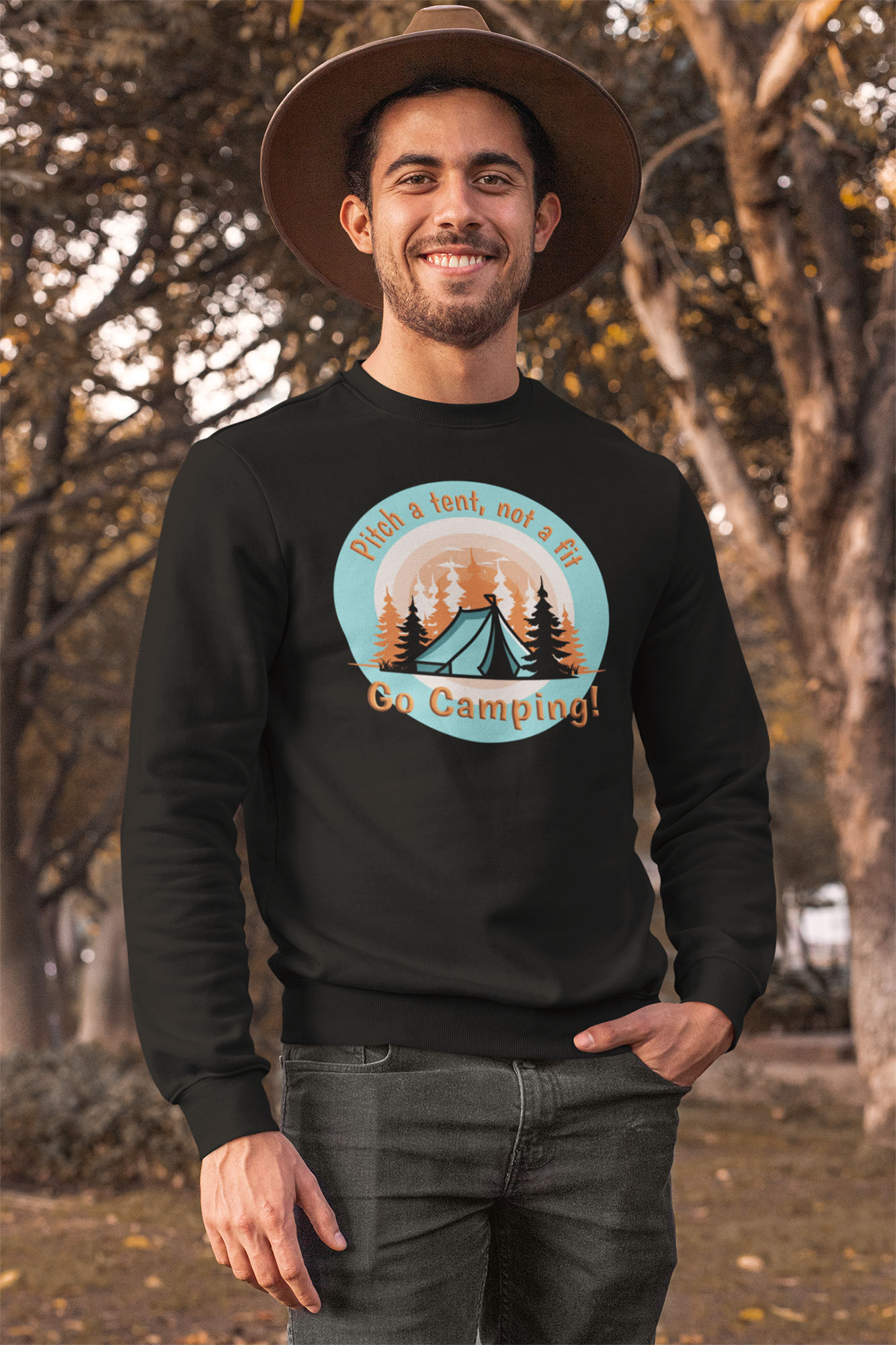 Pitch a tent, not a fit - Heavy Blend™ Crewneck Sweatshirt