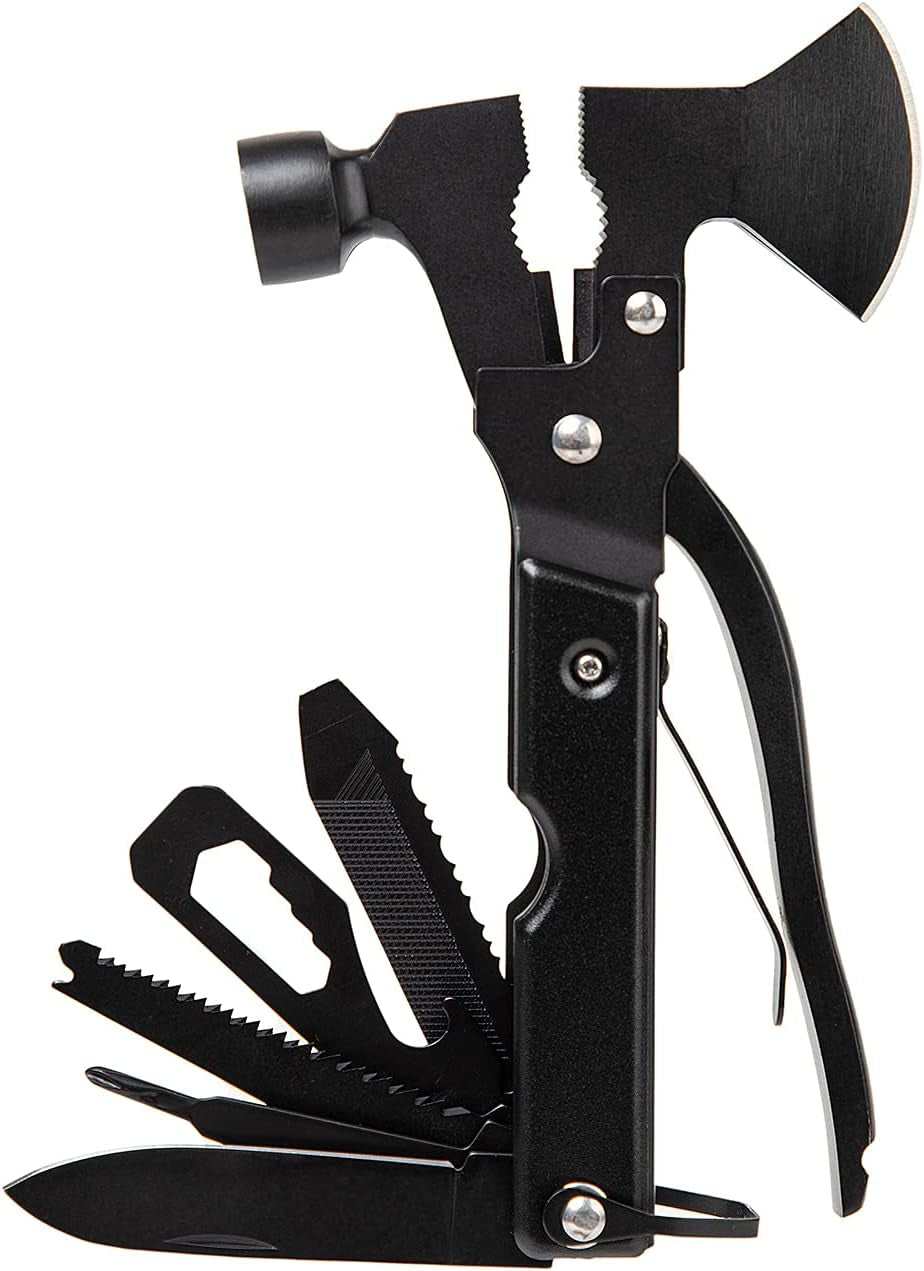 14-in-1 Multitool Camping Gear: Outdoor Hatchet, Axe, Hammer, Saw, Pliers & Knife  