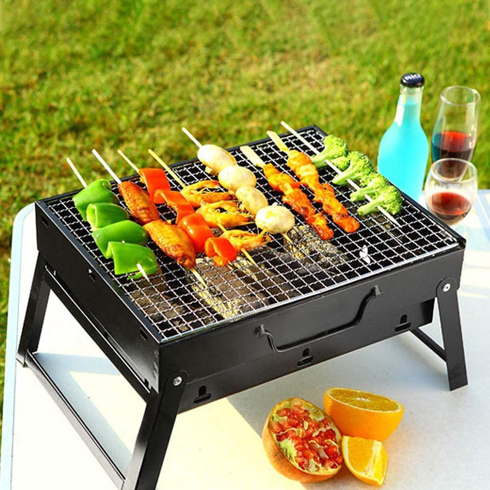 Small Portable Charcoal Barbecue Grill for Camping Hiking Picnics Traveling