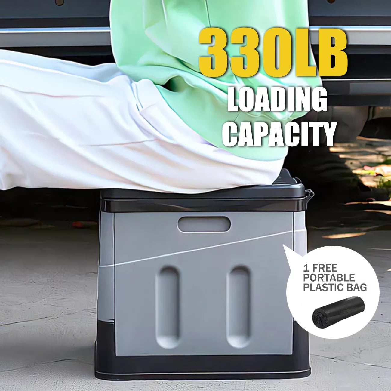 Portable Folding Camping Toilet - Waterproof Travel Potty for Home, Camping, Hiking, Boating, Long Trips, and Beach Use