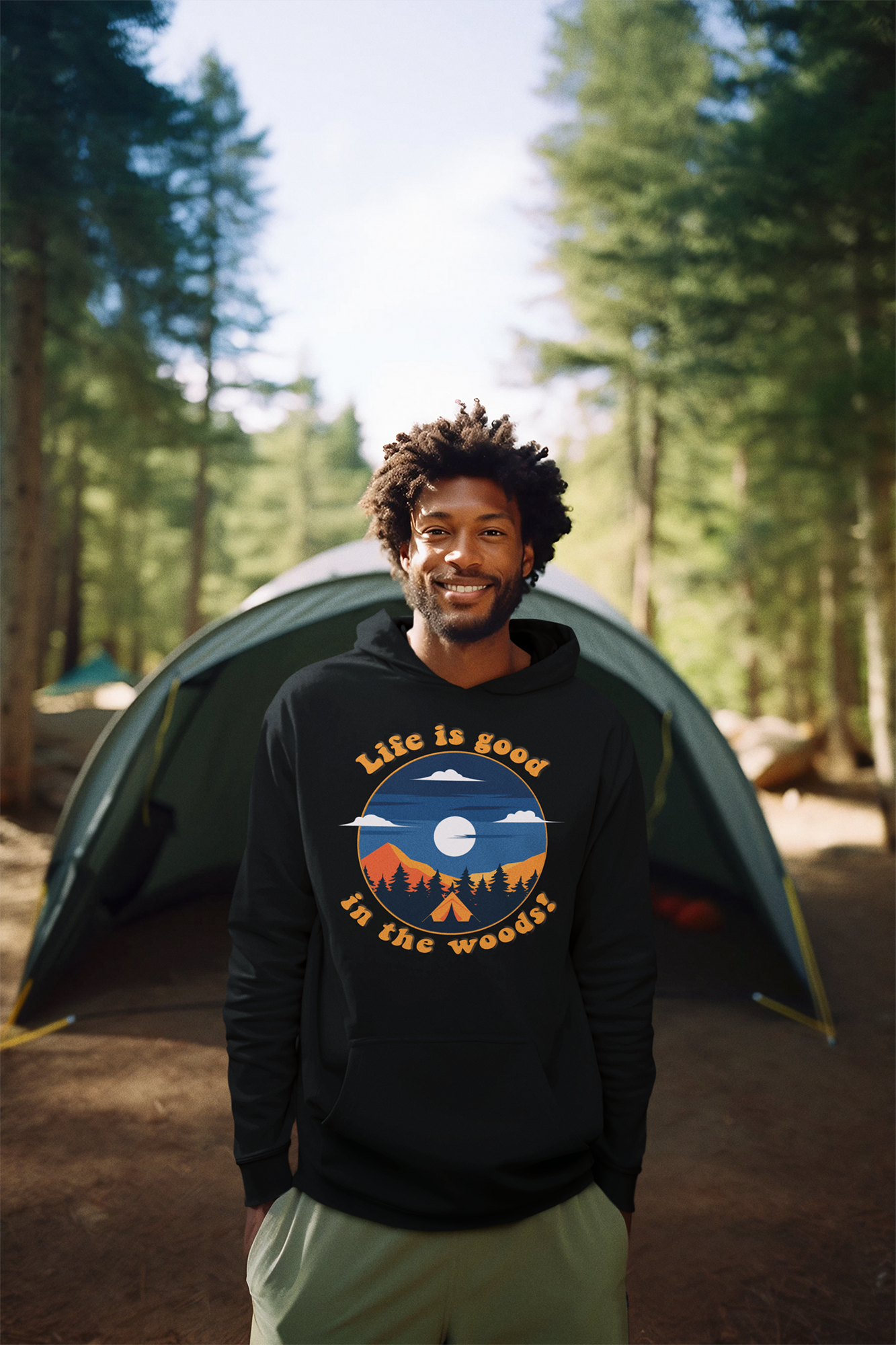 Life is good in the woods - Heavy Blend™ Hooded Sweatshirt