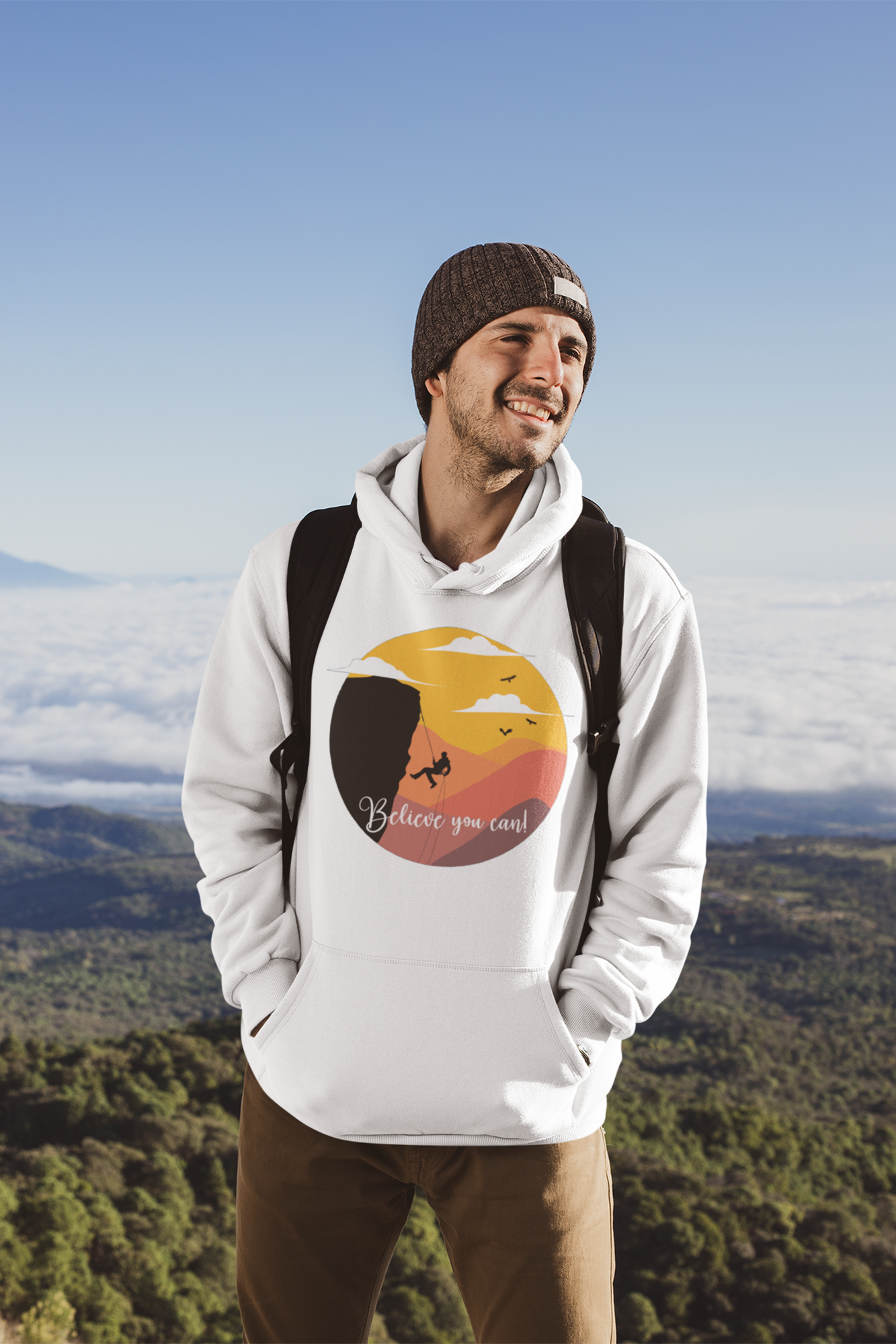 Rock Climbing - Believe You Can - Heavy Blend™ Hooded Sweatshirt