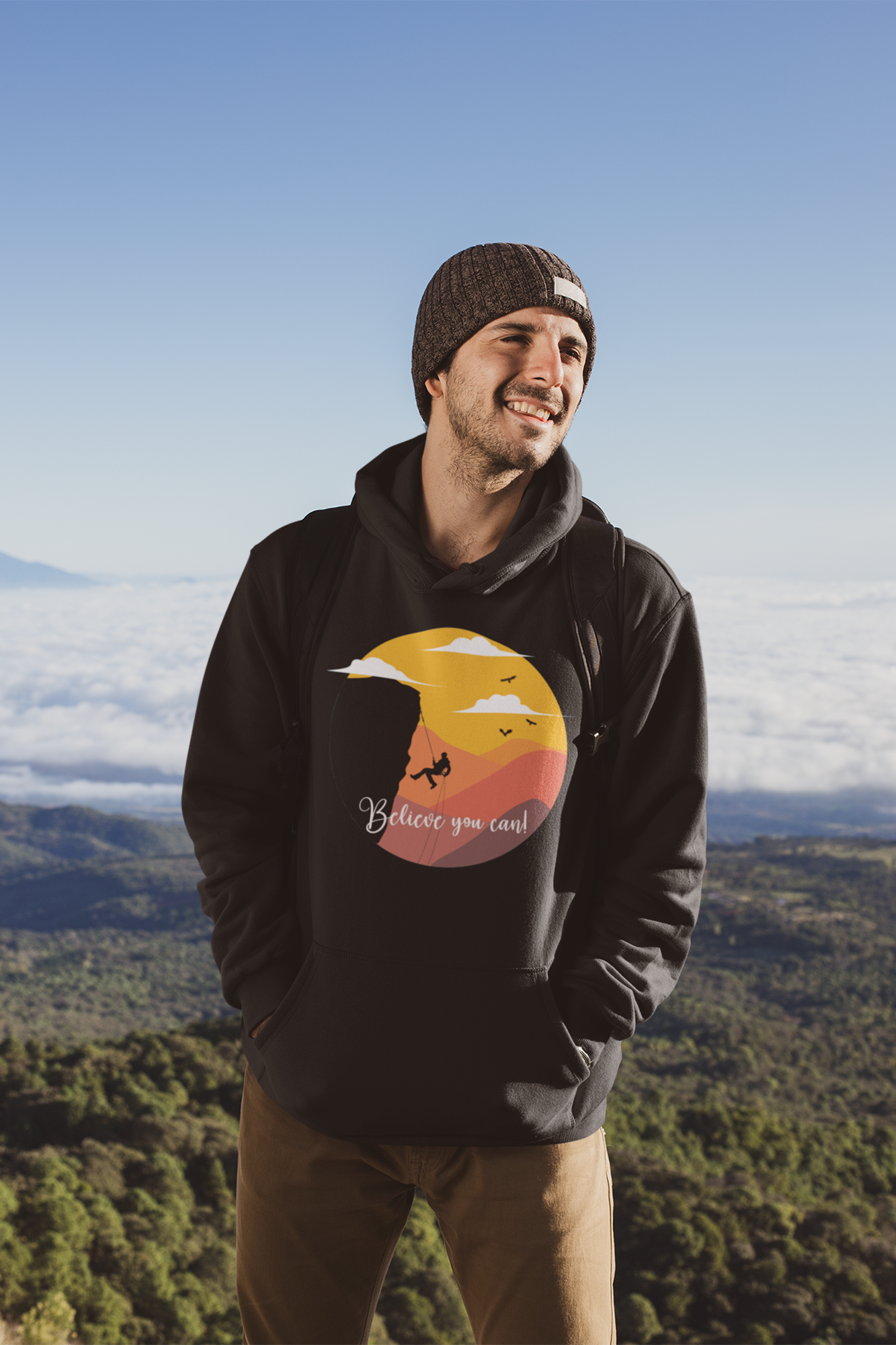 Rock Climbing - Believe You Can - Heavy Blend™ Hooded Sweatshirt