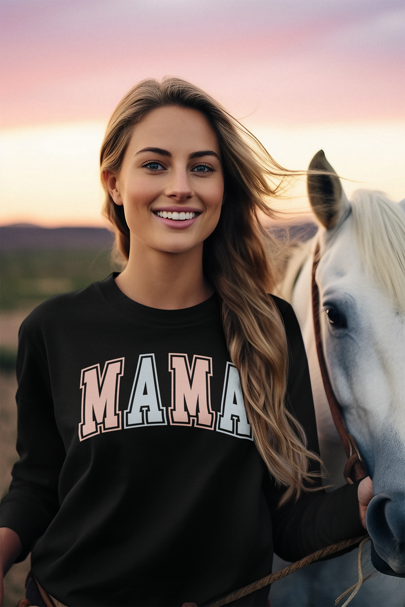 Mama 2-tone - Ultra Cotton Long Sleeve Tee