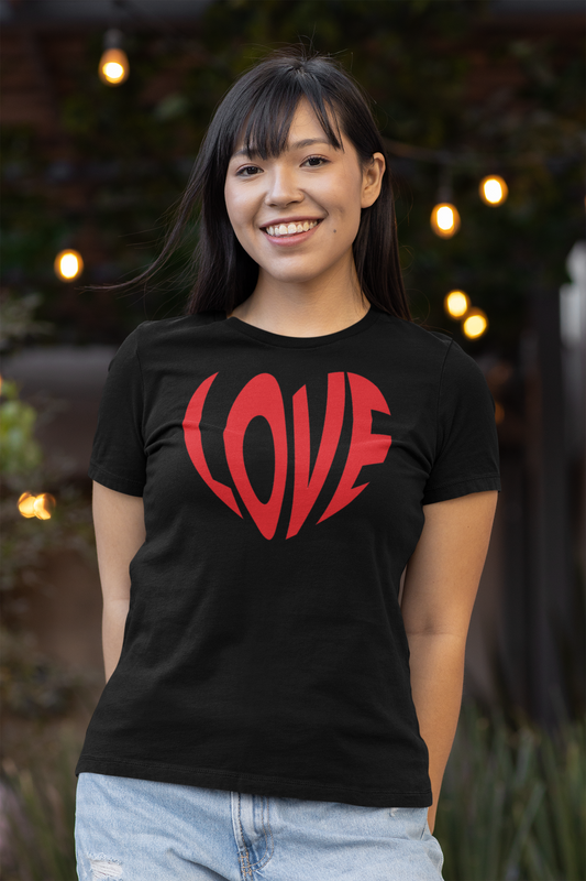 Red Love - Women's Midweight Cotton Tee