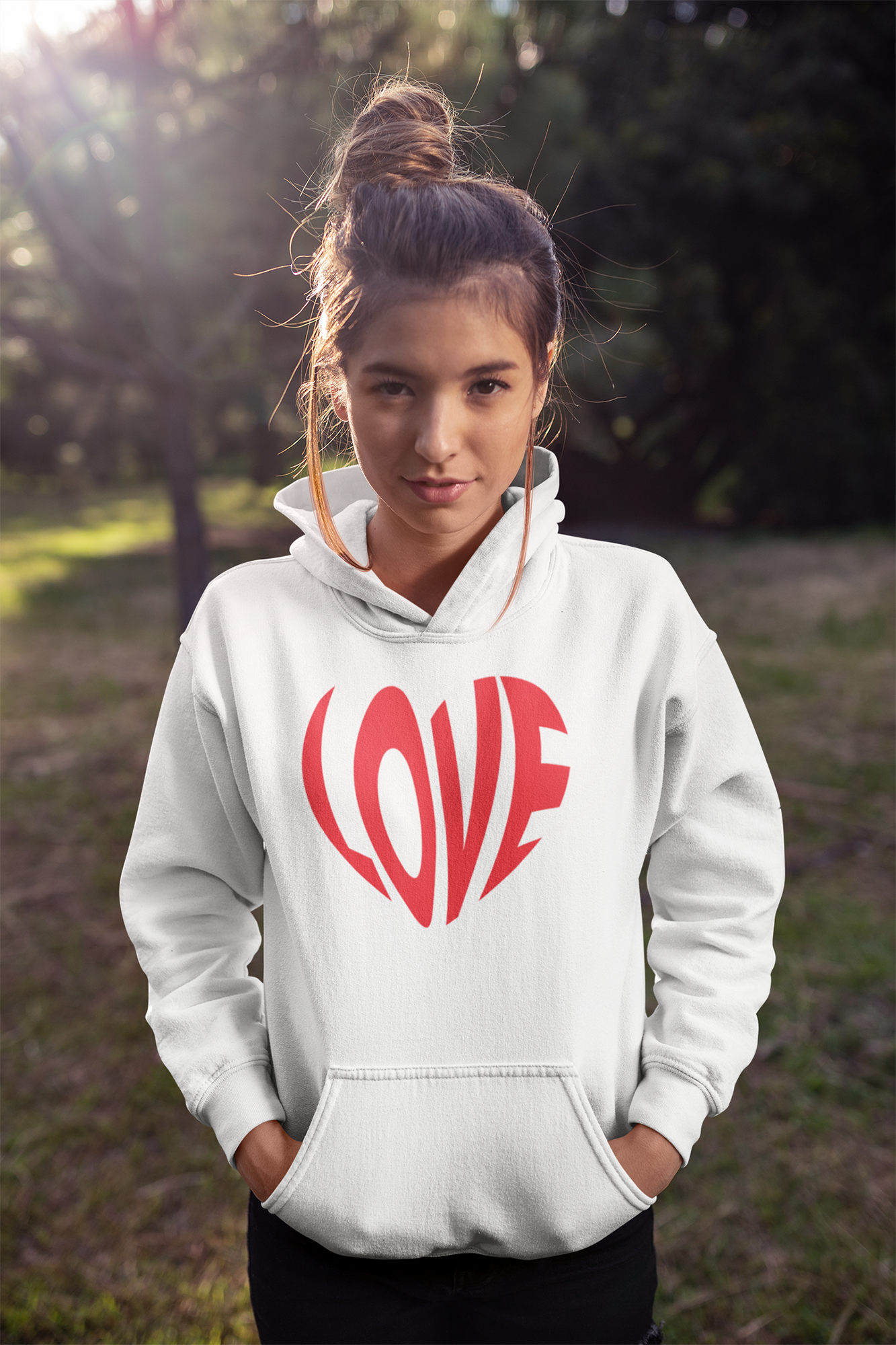 Love Heart - Heavy Blend™ Hooded Sweatshirt