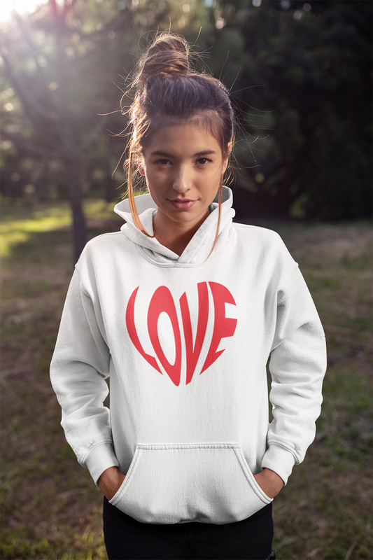 Love Heart - Heavy Blend™ Hooded Sweatshirt