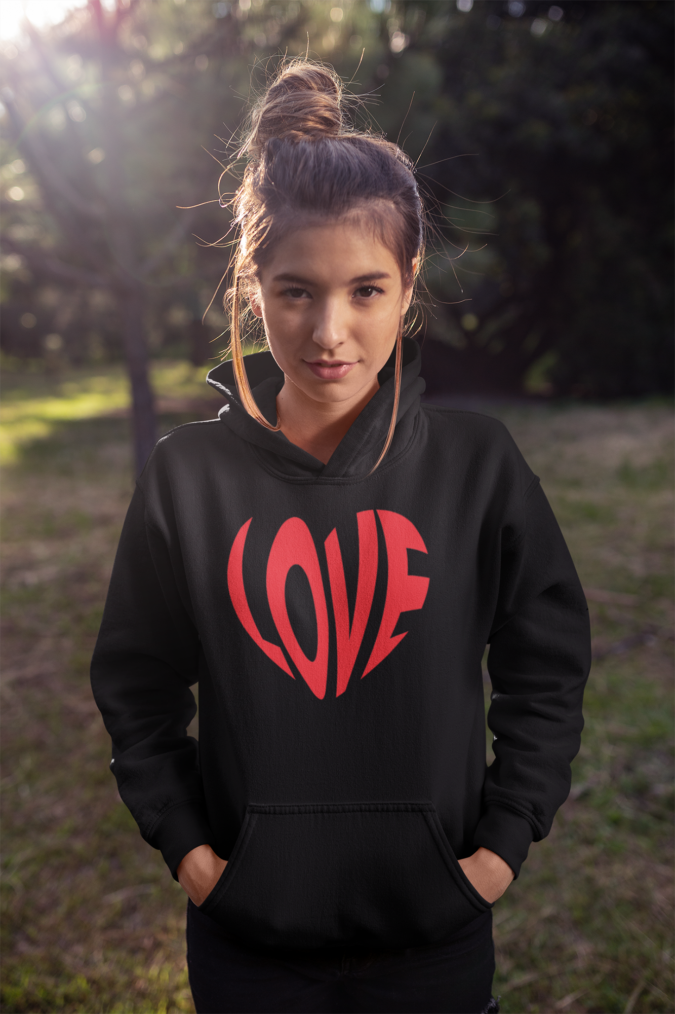 Love Heart - Heavy Blend™ Hooded Sweatshirt