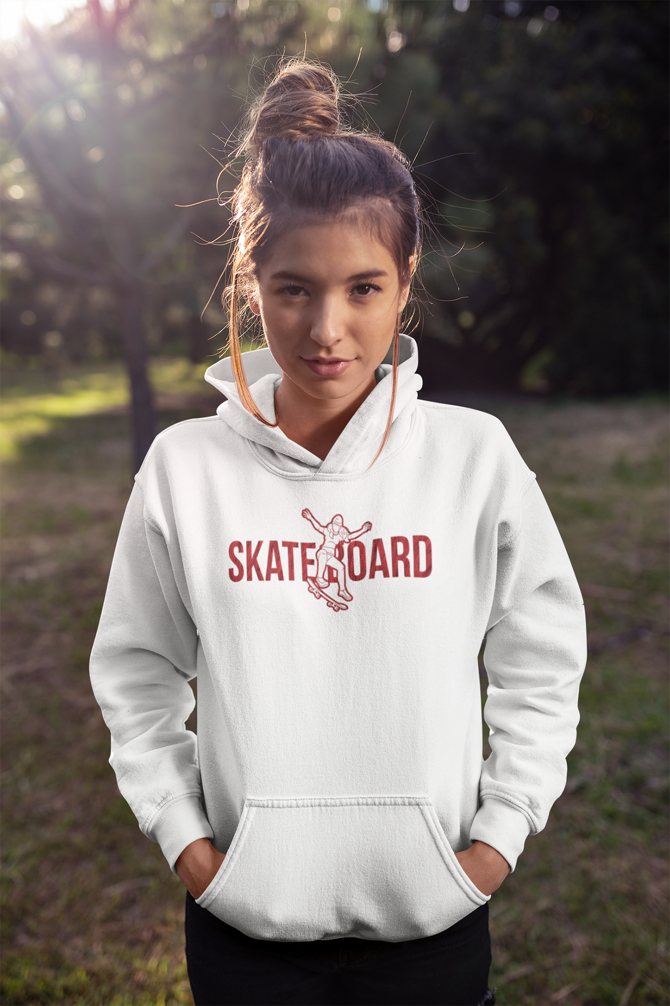 Skateboard Girl - Heavy Blend™ Hooded Sweatshirt