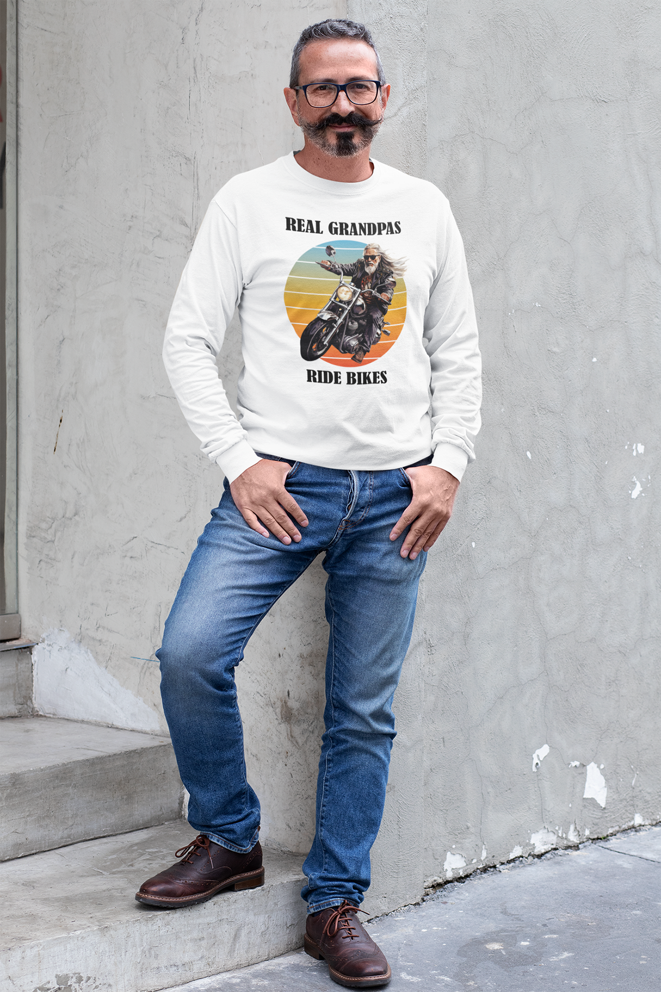 Grandpa Biker - Heavy Blend™ Crewneck Sweatshirt