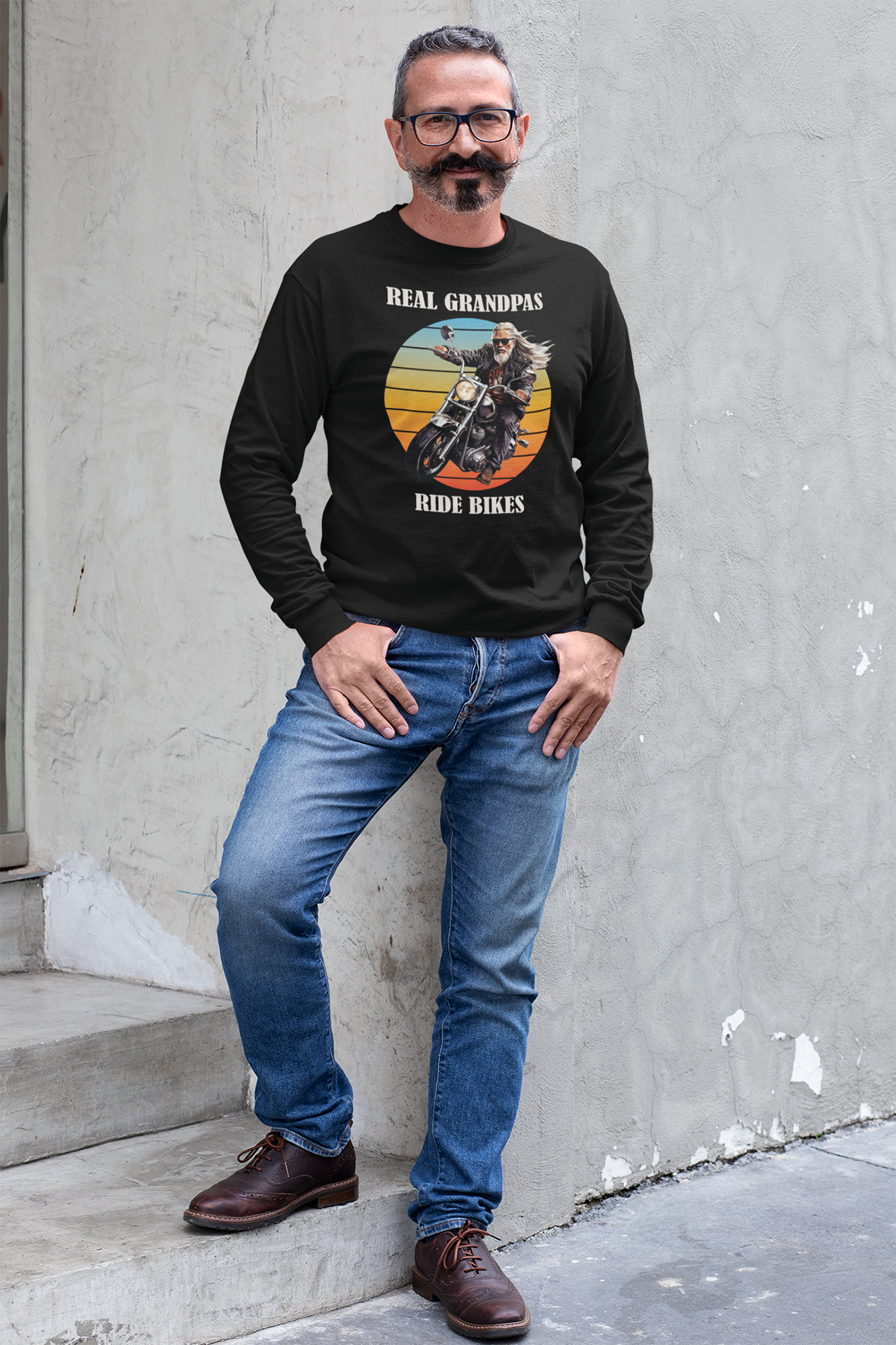 Grandpa Biker - Heavy Blend™ Crewneck Sweatshirt