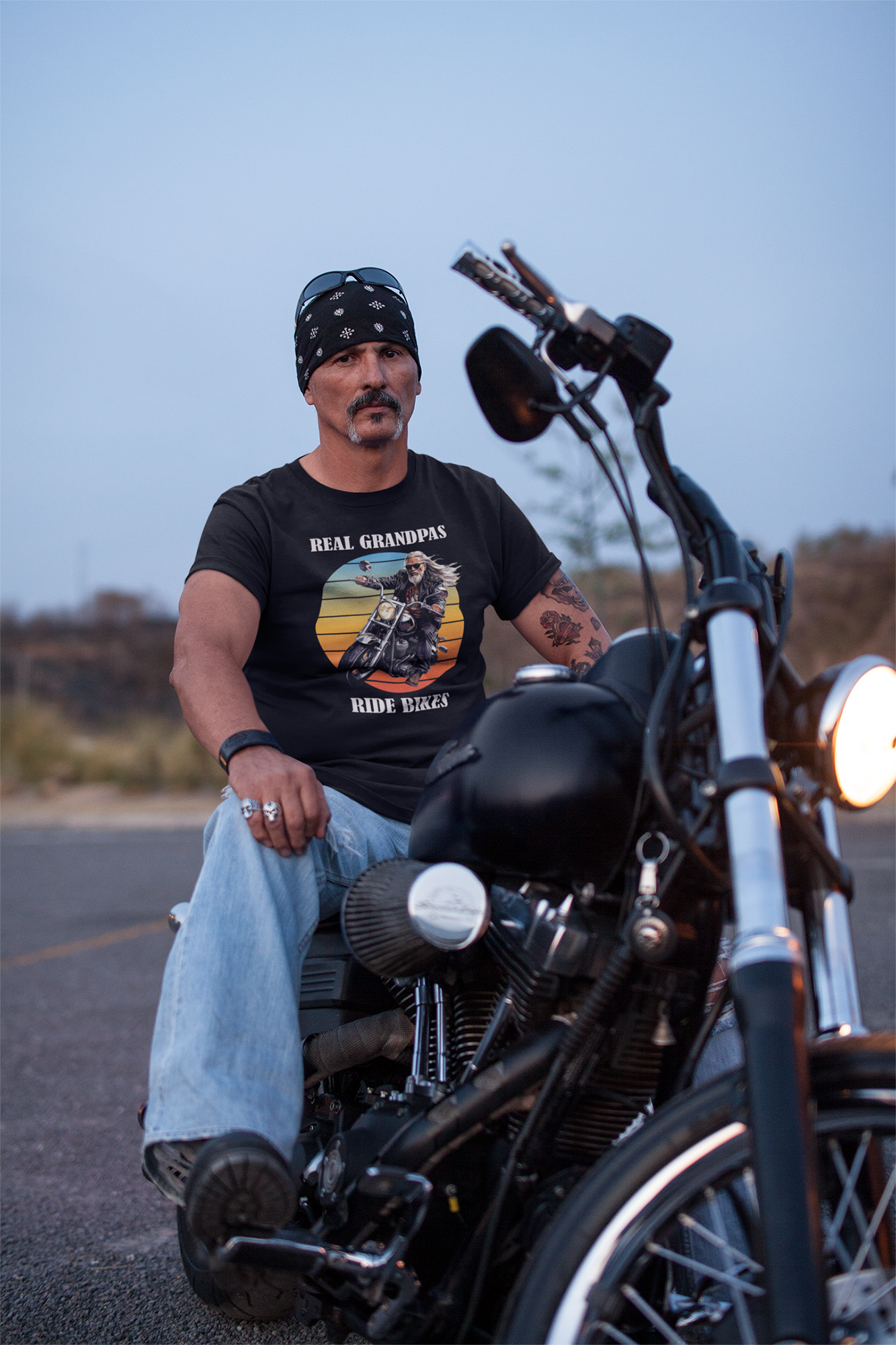 Grandpa Biker - Heavy Cotton Tee