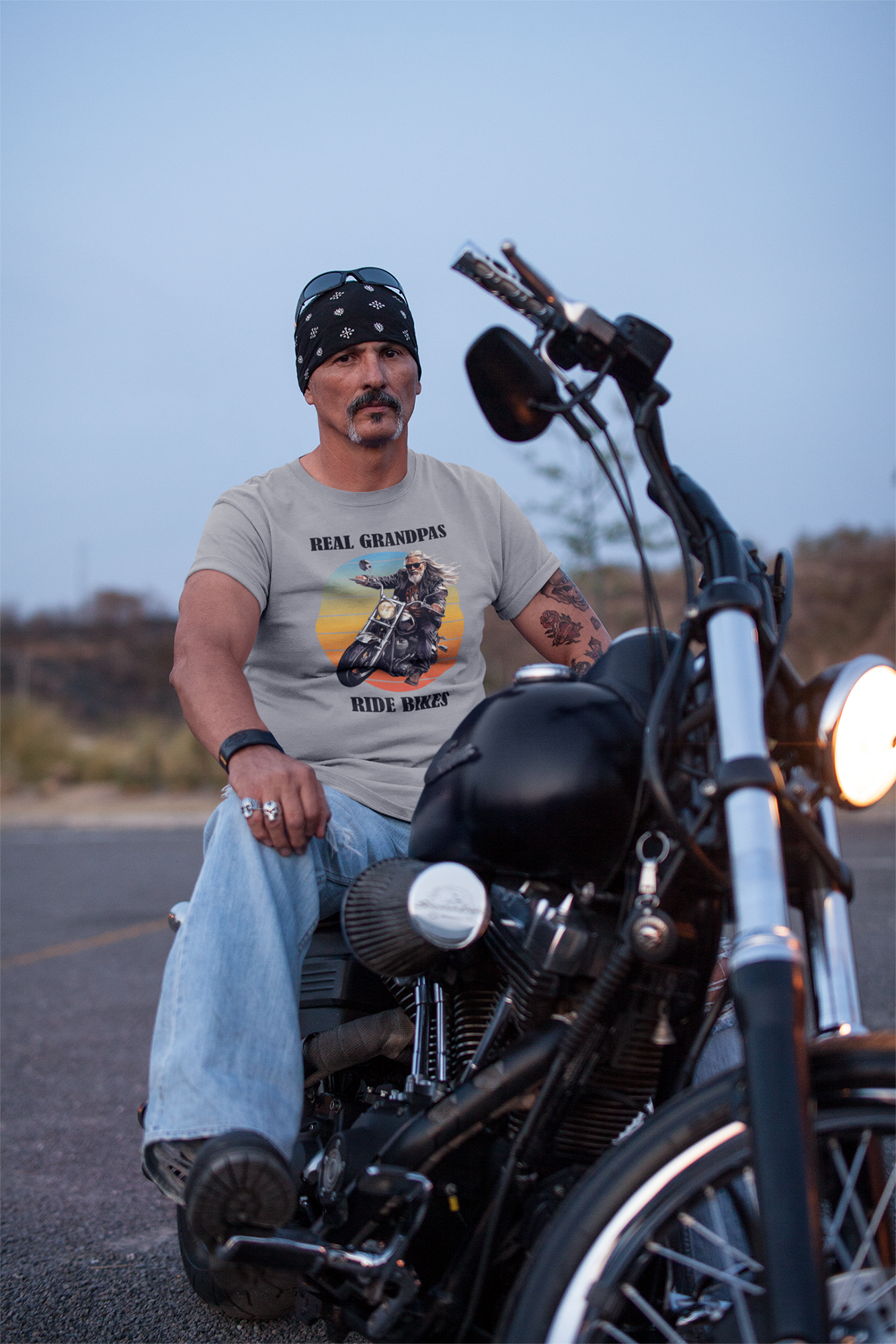 Grandpa Biker - Heavy Cotton Tee