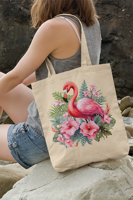 Flamingo - Woven Tote Bag