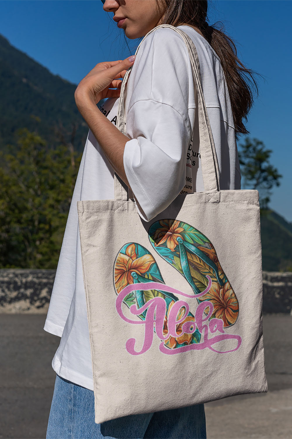 Aloha - Cotton Canvas Tote Bag