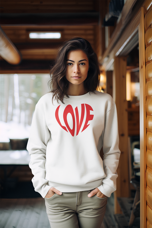 Love Heart - Heavy Blend™ Crewneck Sweatshirt